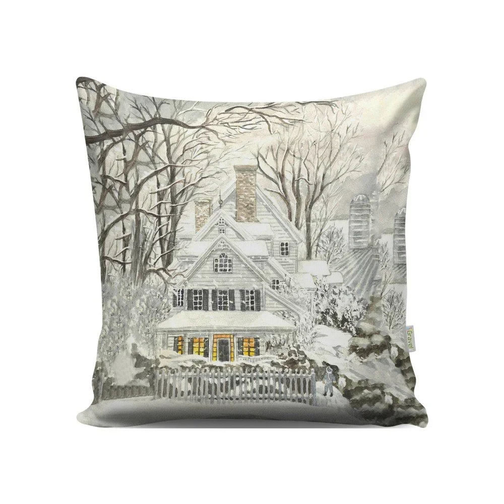 Polštář Dreamy Xmas House, 43 x 43 cm v:715836