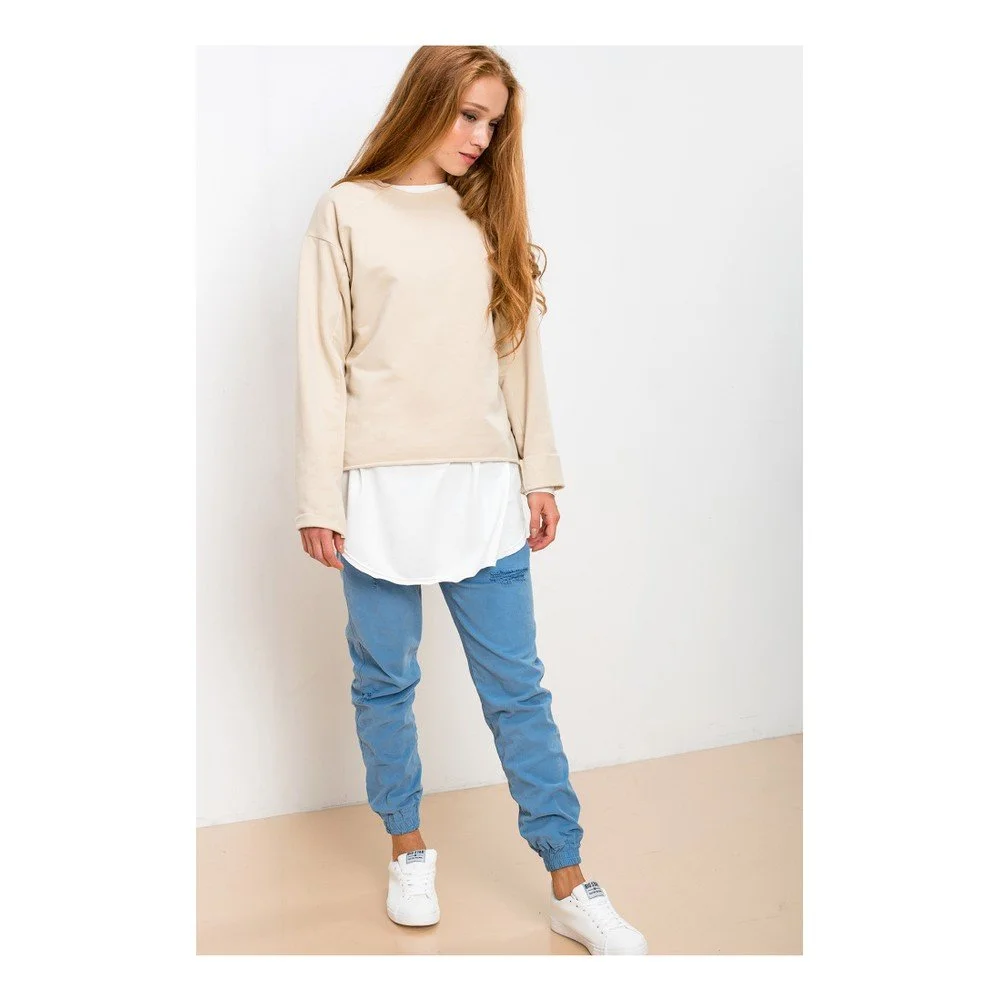 Béžovo-bílá mikina Lull Loungewear Brave Souled, vel. M v:990294
