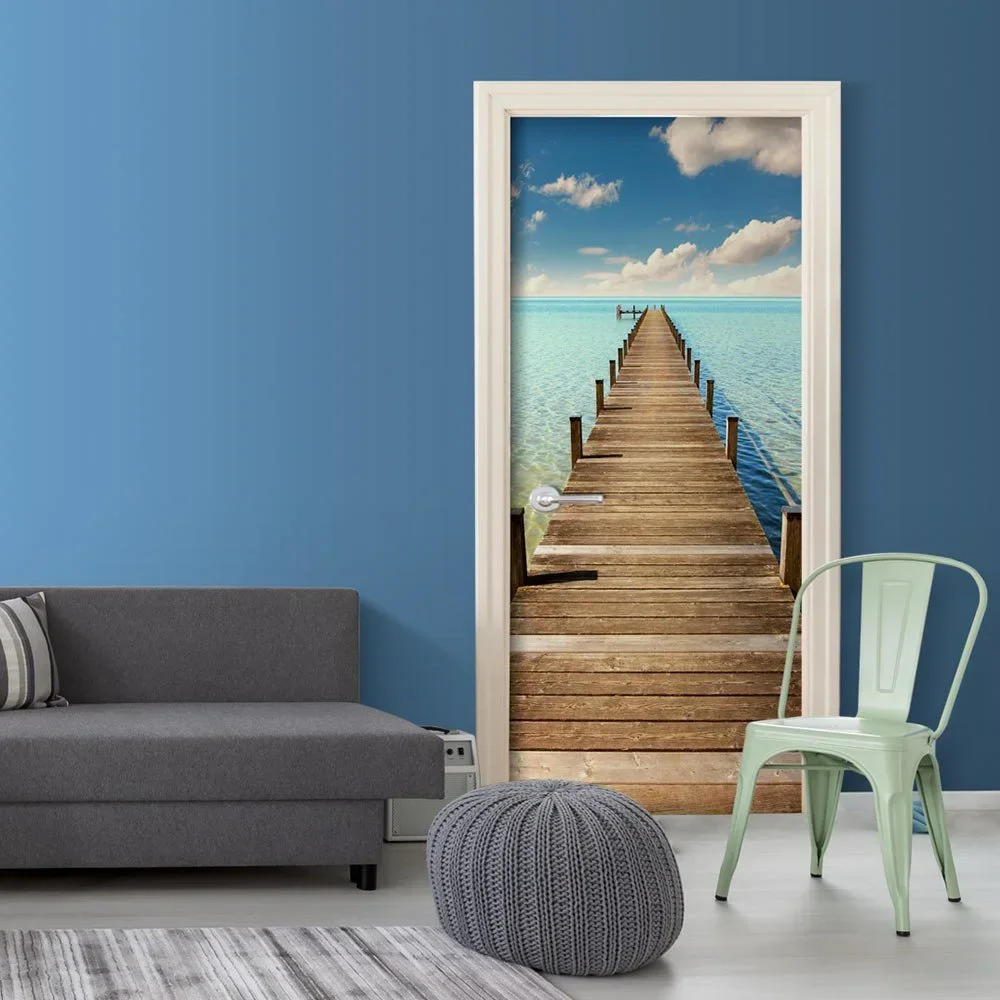 Tapeta na dveře v roli Bimago Turquoise Harbour, 80 x 210 cm v:954764