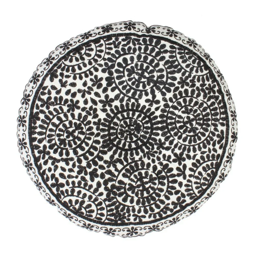 Černý polštář Bombay Duck Souk, ⌀ 40 cm v:776642