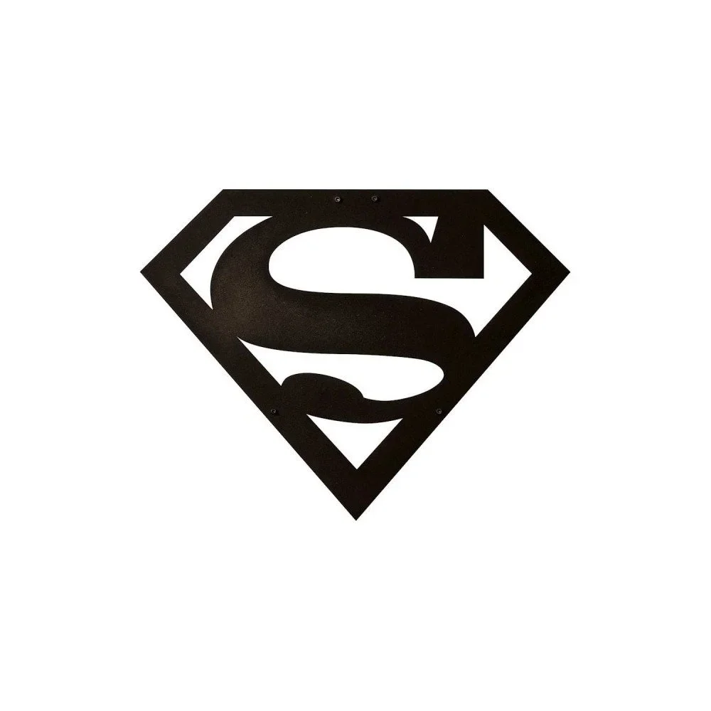 Černá nástěnná kovová dekorace Wall Decor Superman v:980502