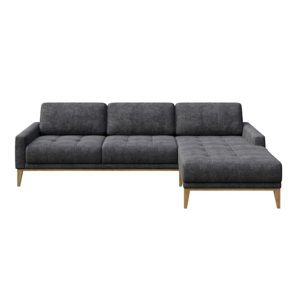 Tmavě šedá rohová pohovka MESONICA Musso Tufted, pravý roh v:964252