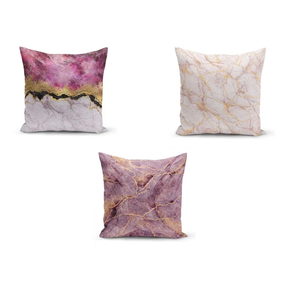 Sada 3 povlaků na polštáře Minimalist Cushion Covers Pinkie Cassie, 45 x 45 cm v:1340441