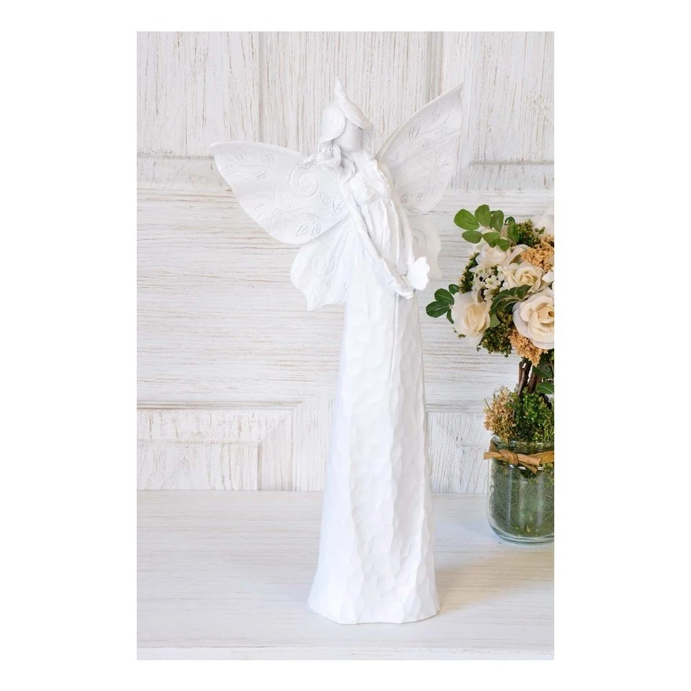 Bílá soška anděla The Mia Shabby Angel v:815468