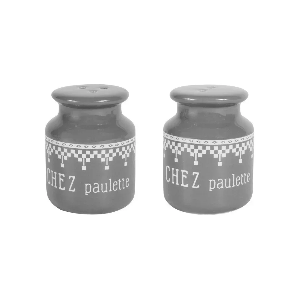 Set šedé slánky a pepřenky Comptoir de Famille Paulie v:875652