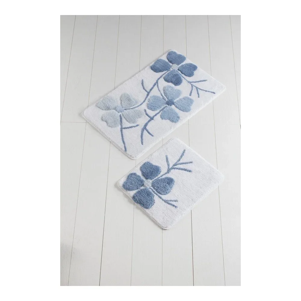 Sada 2 modrých koupelnových předložek Confetti Bathmats Kircicegi Blue v:1212842