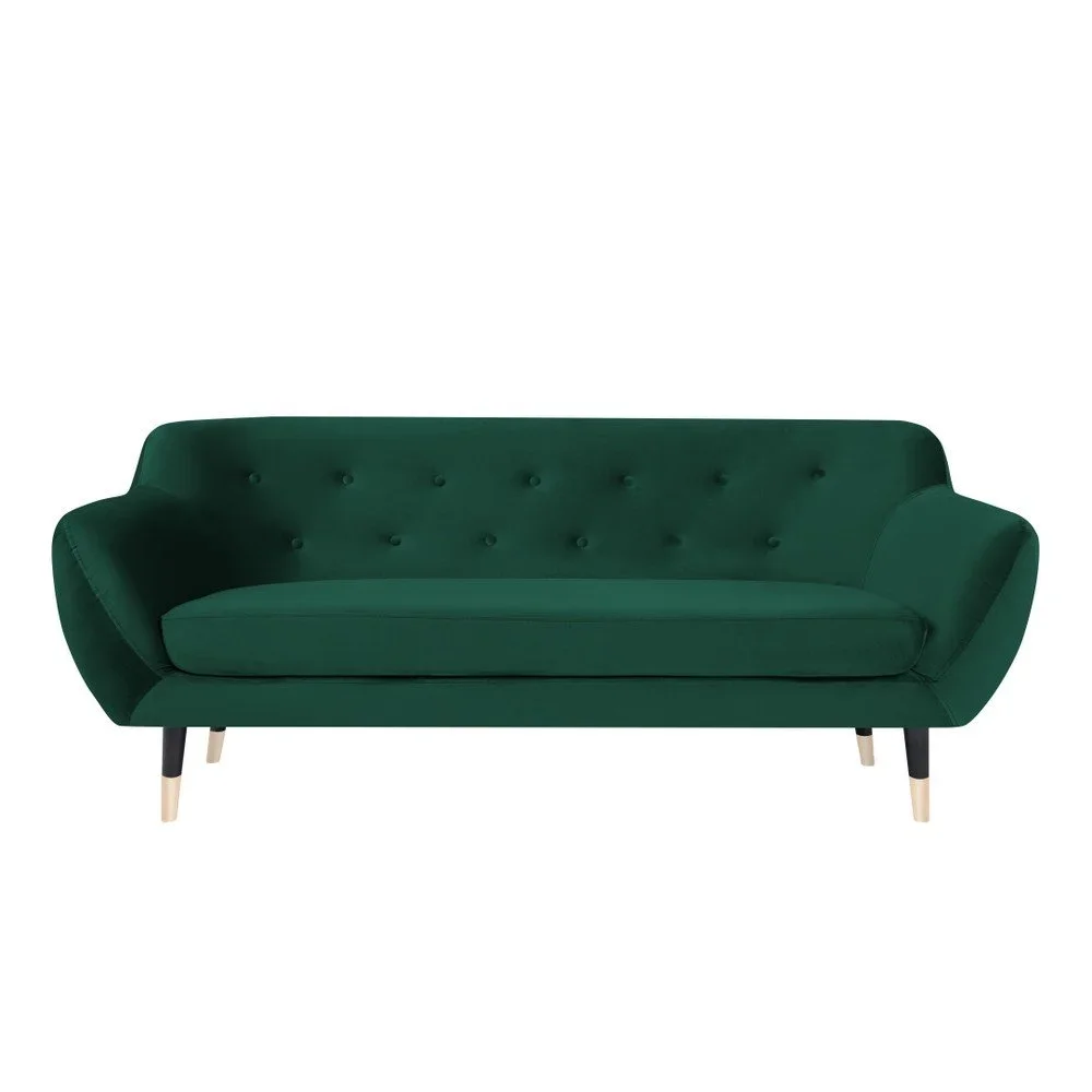 Zelená pohovka s černými nohami Mazzini Sofas Amelie, 188 cm v:983856
