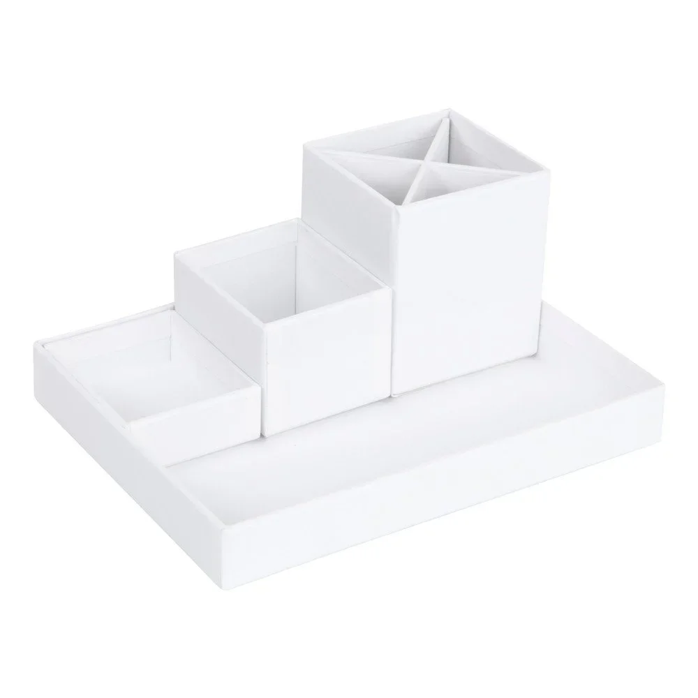 Bílý 4dílný stolní organizér na psací pomůcky Bigso Box of Sweden Lena v:1072342 Bílý 4dílný stolní organizér na psací pomůcky Bigso Box of Sweden Lena v:1072342
