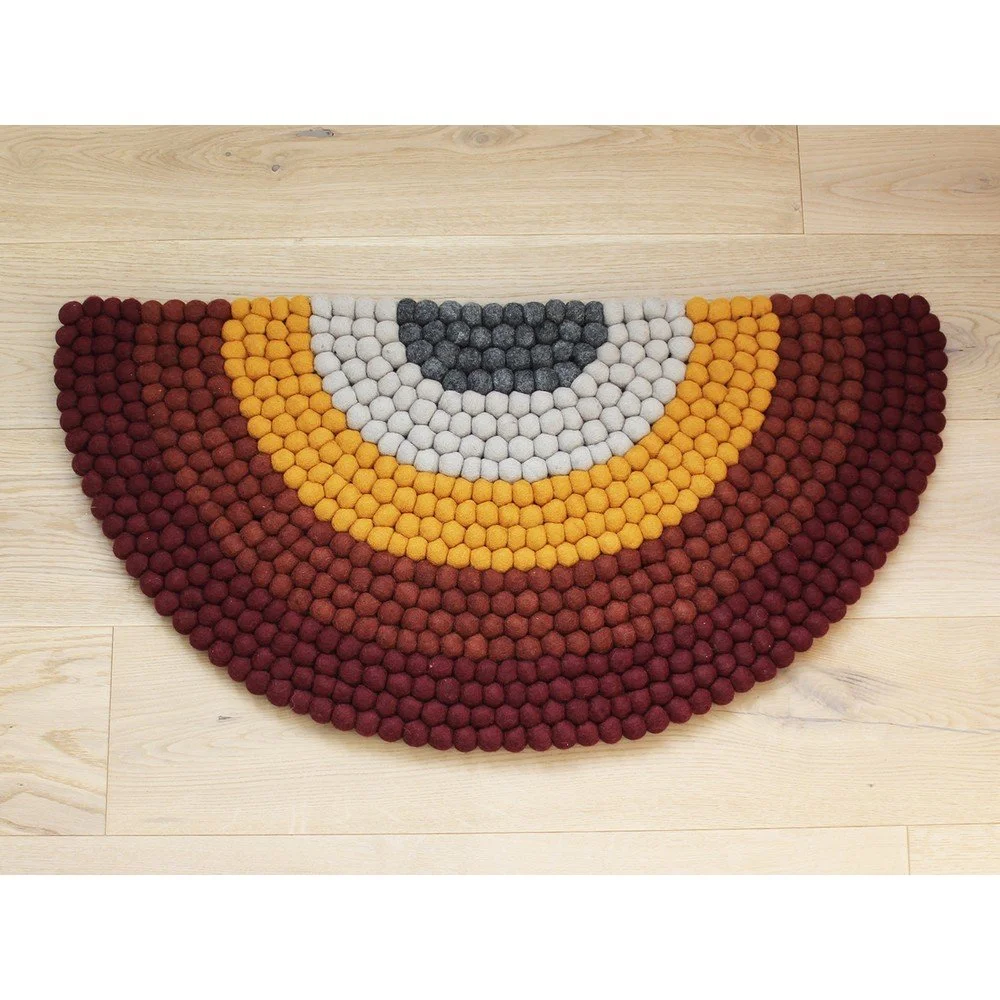 Dětský kuličkový vlněný koberec Wooldot Ball Rugs Rainbow Red v:1341155