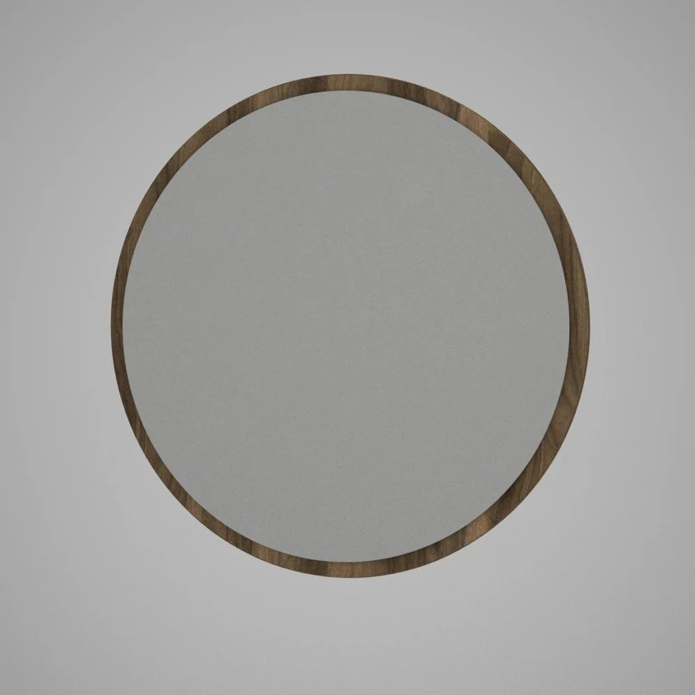 Kulaté nástěnné zrcadlo v hnědém rámu Glob, ⌀ 59 cm v:1228816
