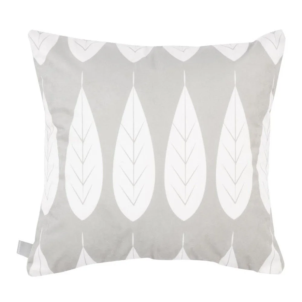 Šedobílý oboustranný polštář Roomblush Botanic, 45 x 45 cm v:836220
