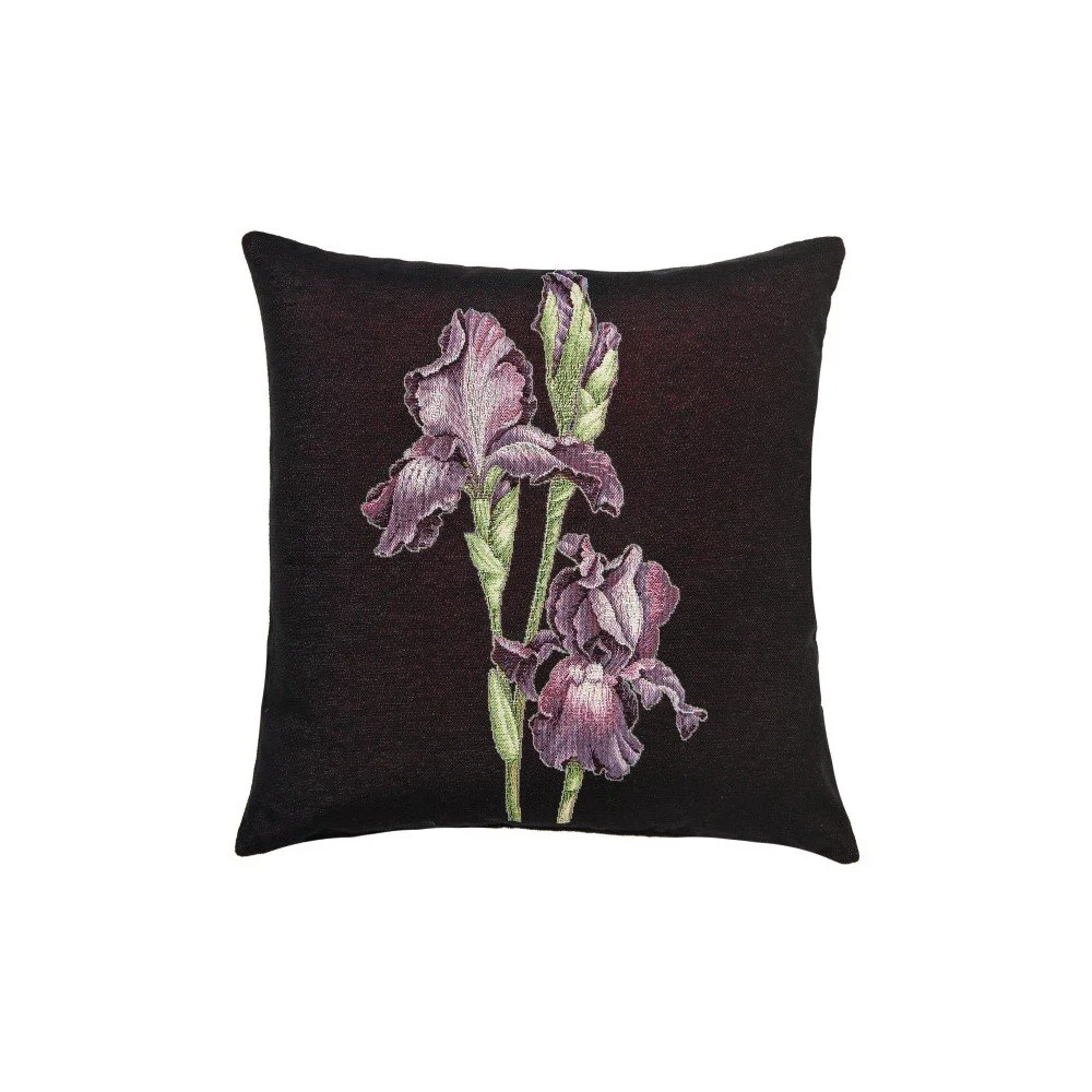Černý povlak na polštář Casa Di Bassi Iris, 45 x 45 cm v:1060506
