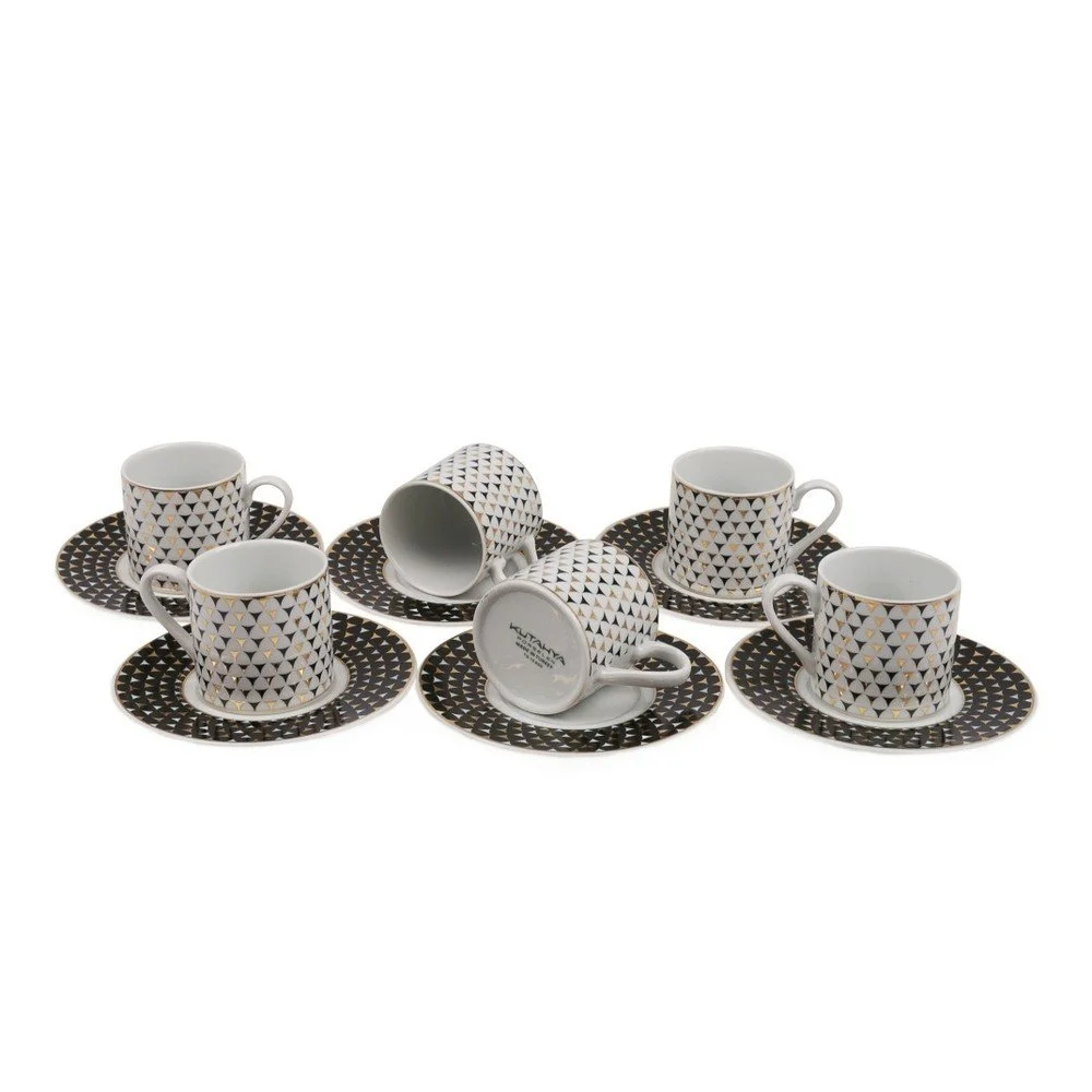 Sada 6 porcelánových šálků s podšálky Kutahya Mirma v:1289110