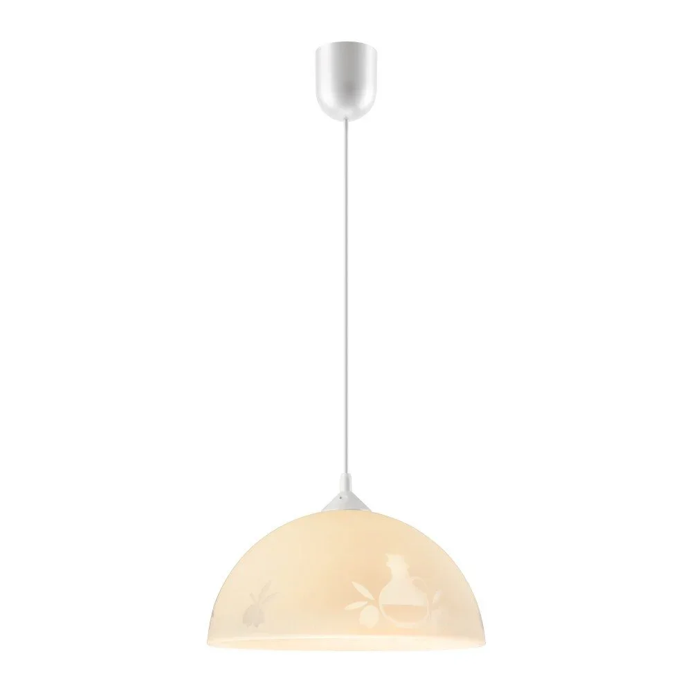 Bílo-béžové závěsné svítidlo ø 30 cm – LAMKUR v:1215520