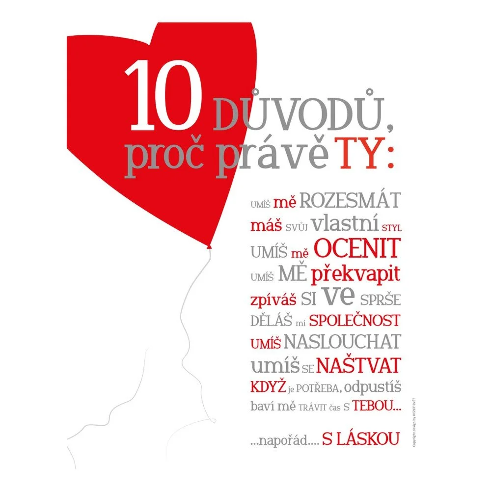 Plakát Hezký svět 10 důvodů, 50 x 40 cm v:833122