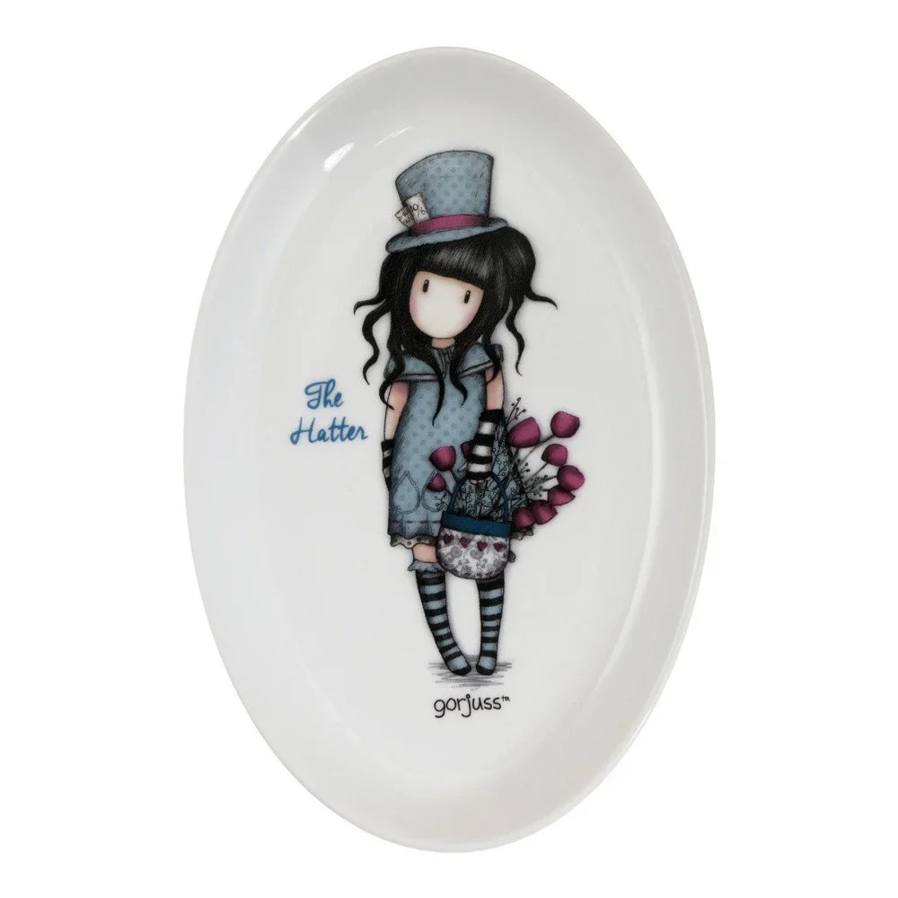 Porcelánový oválný talíř Gorjuss The Hatter v:1286848