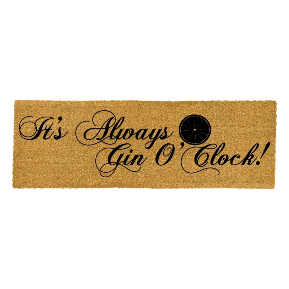 Rohožka z přírodního kokosového vlákna Artsy Doormats It's Always Gin O'Clock, 40 x 120 cm v:1235814