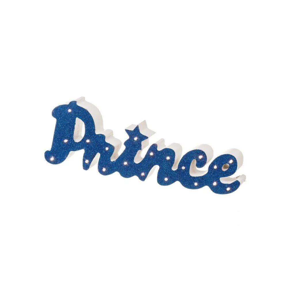 Modrý LED světelný nápis Unimasa Prince v:1245874