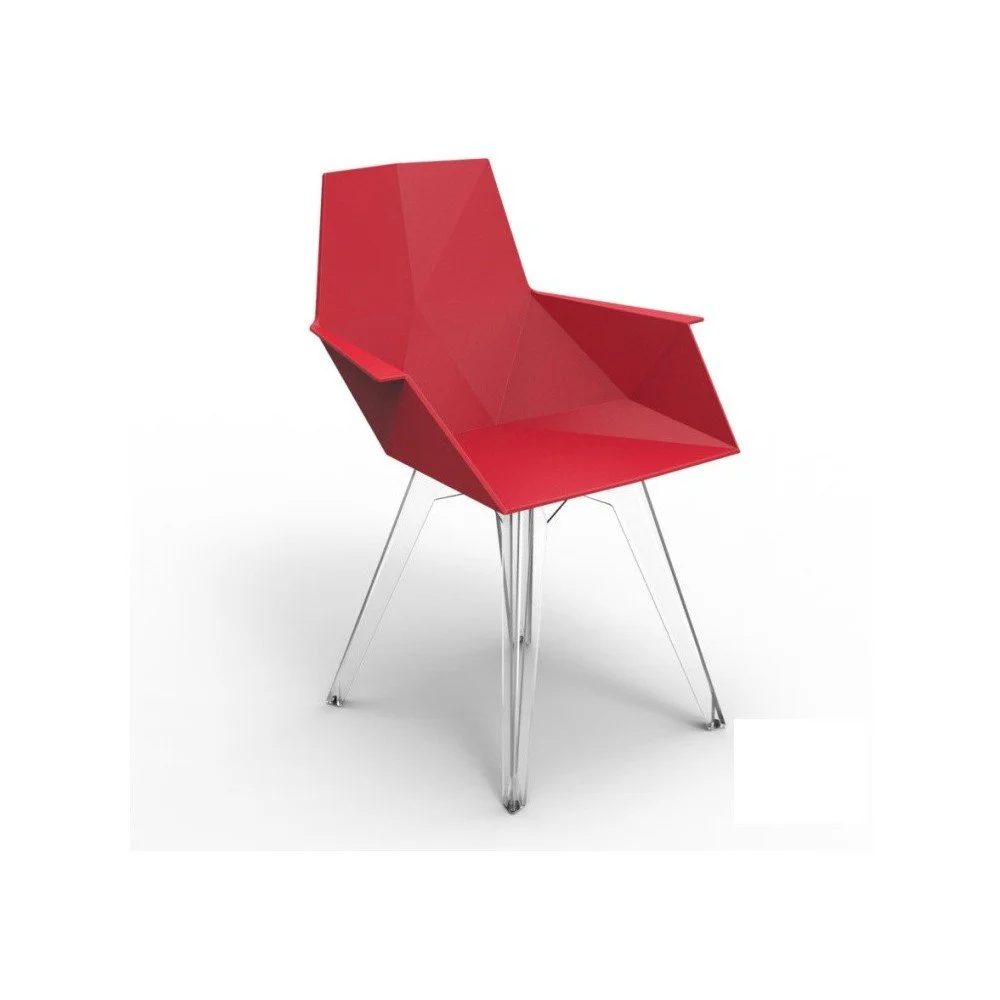 Červená židle s područkami Vondom Faz v:843182
