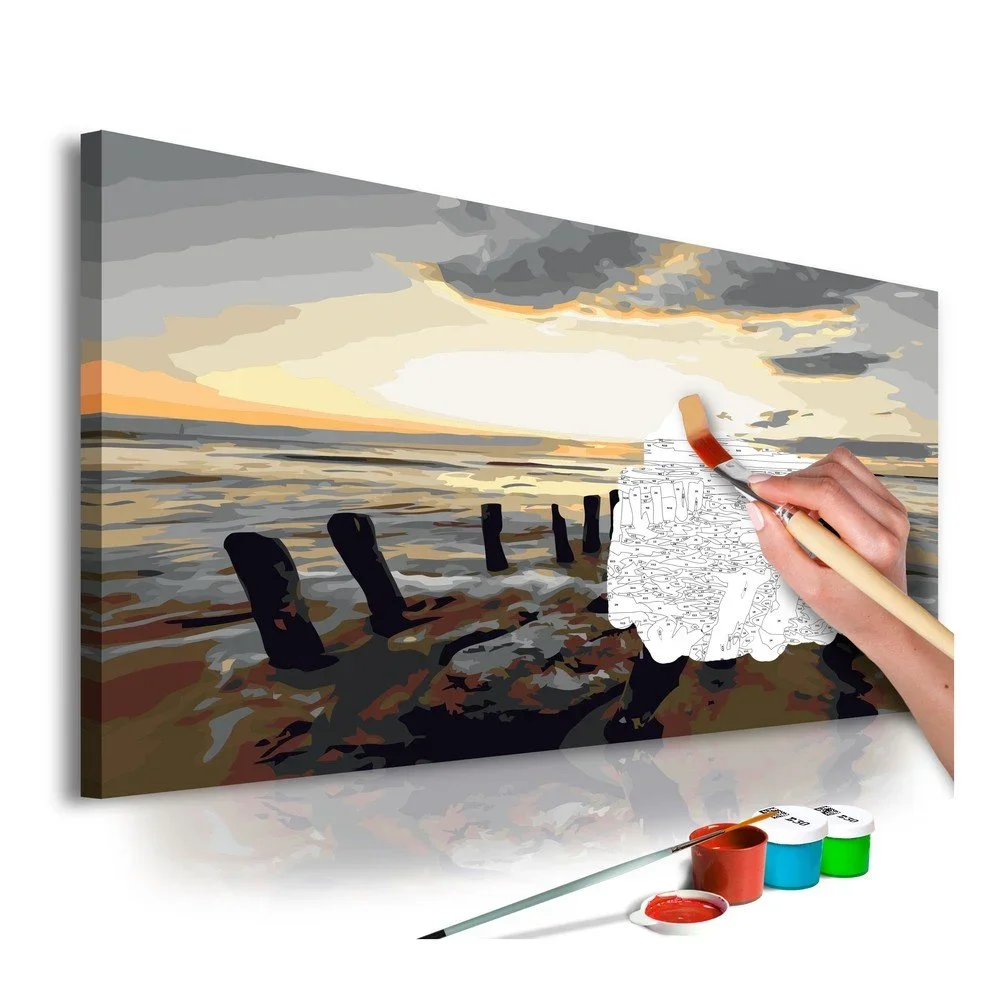 DIY set na tvorbu vlastního obrazu na plátně Artgeist Beach, 60 x 40 cm v:1079164