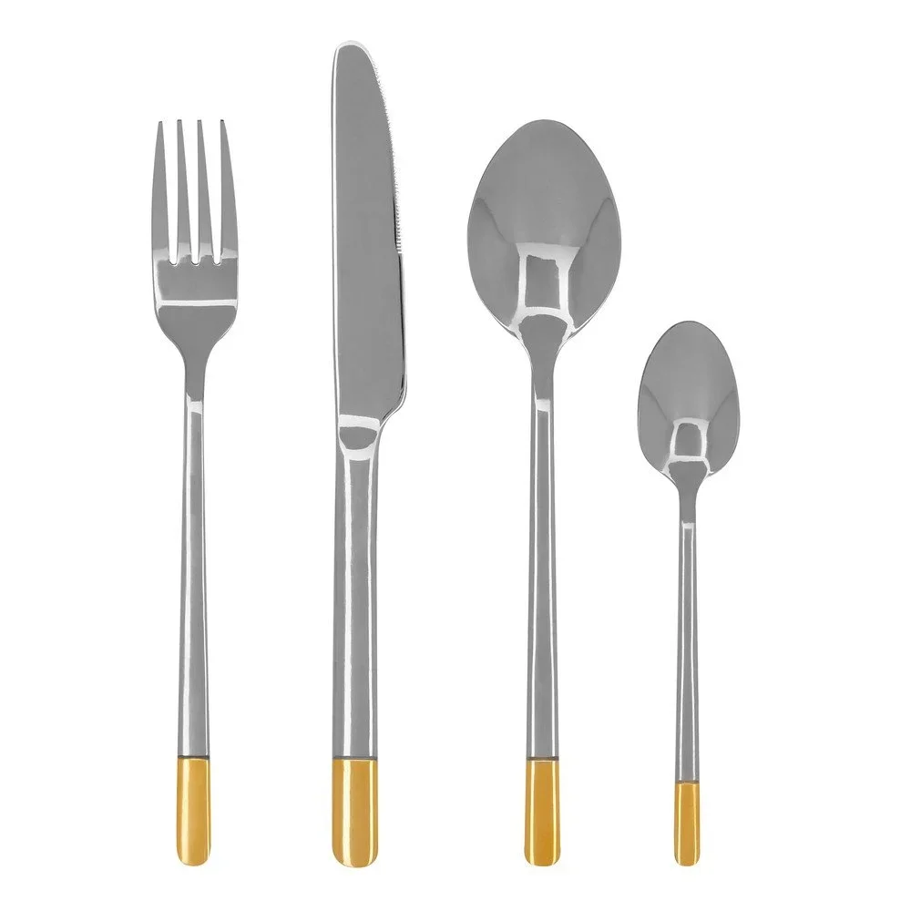Sada 16 příborů ve stříbrno-zlaté barvě z nerezové oceli Premier Housewares Avie v:1356901