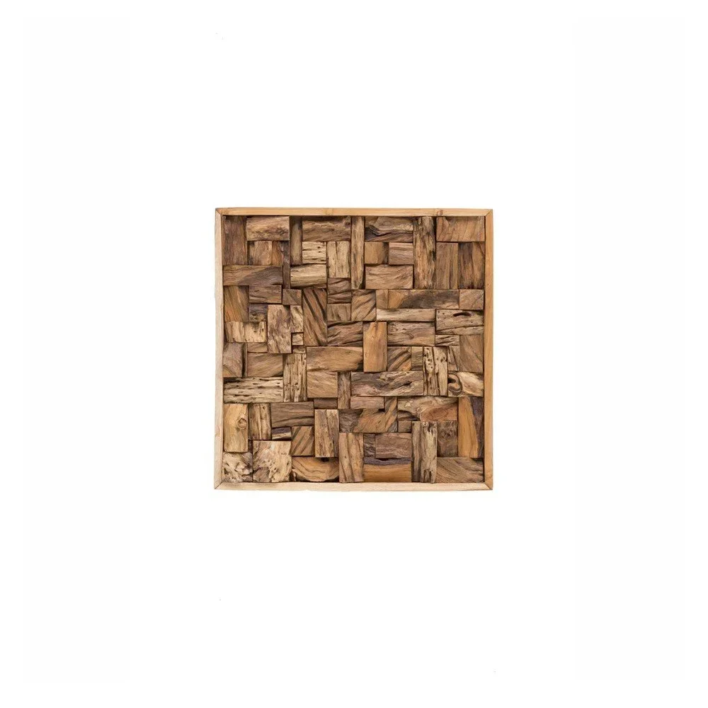 Nástěnná dekorace z recyklovaného teakového dřeva WOOX LIVING City, 70 x 70 cm v:1269378