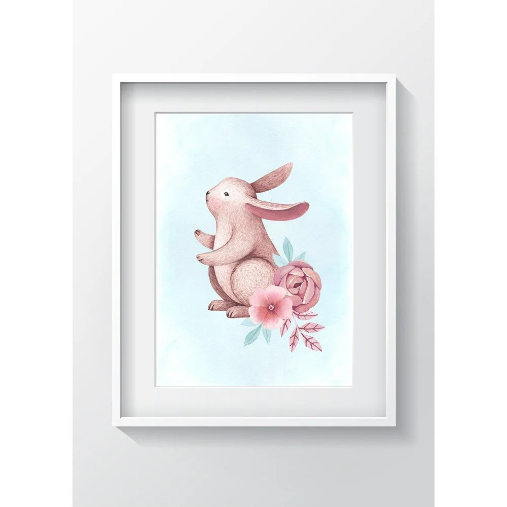 Nástěnný obraz OYO Kids Cute Rabbit, 24 x 29 cm v:1321852