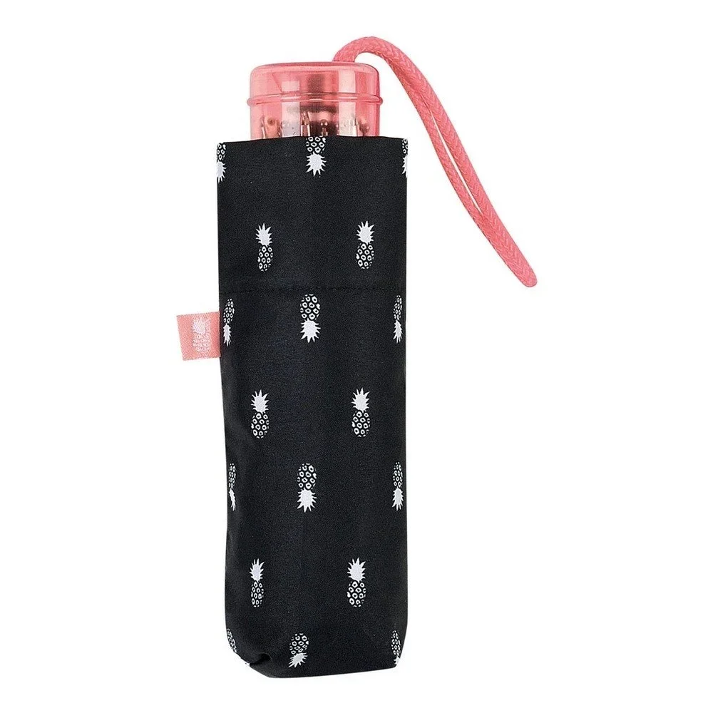 Černý skládací deštník Ambiance Pineapples, ⌀ 92 cm v:1306776