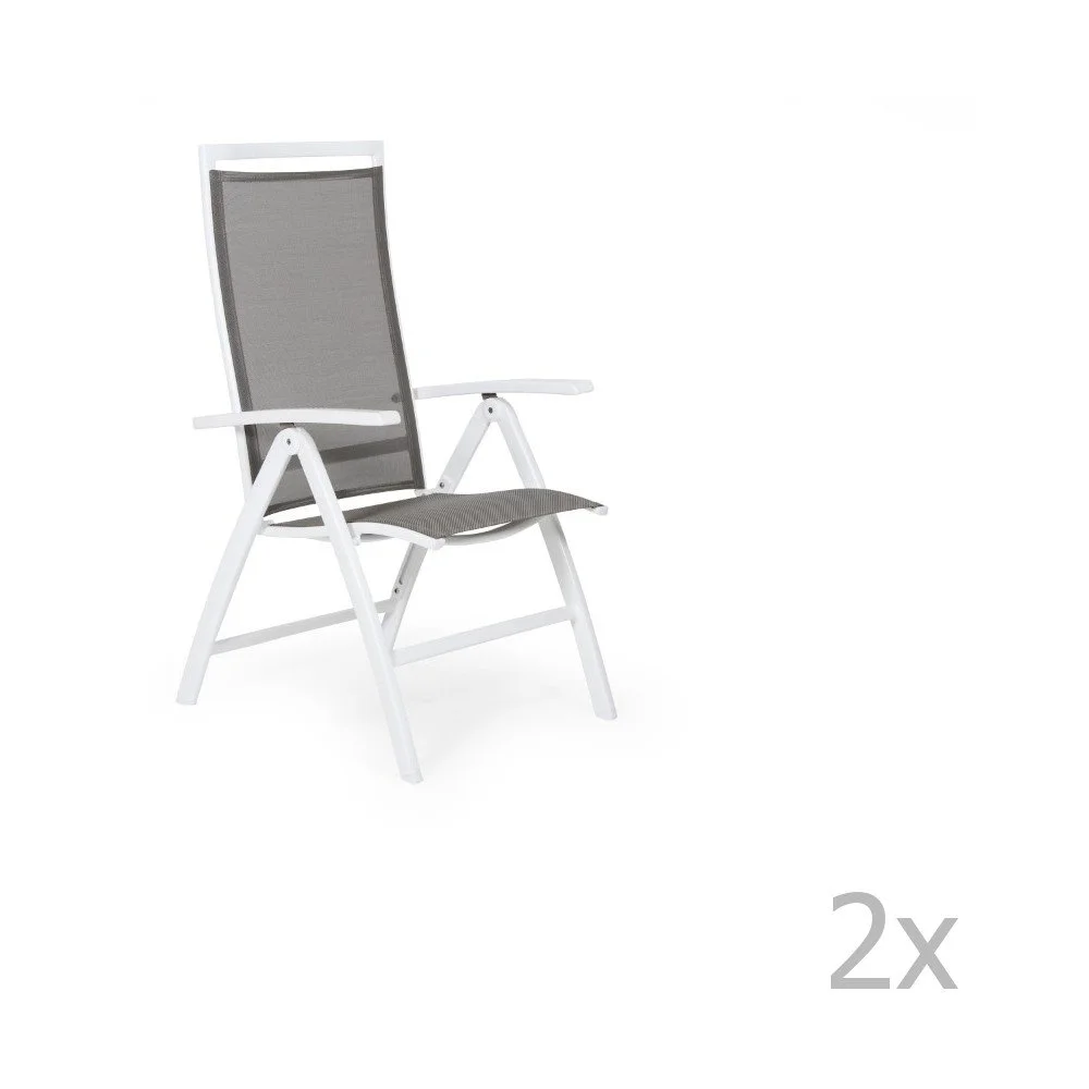 Sada 2 bílo-šedých zahradních křesel Brafab Sunny v:1077876