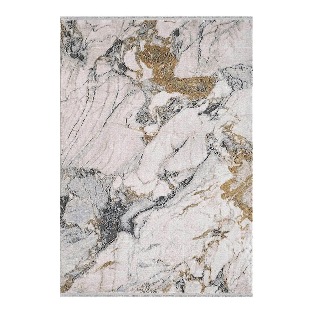 Koberec v šedo-zlaté barvě 150x80 cm v:1460202