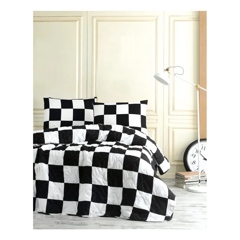 Set přehozu na dvoulůžko a 2 povlaků na polštáře Plaido, 200 x 220 cm v:993742