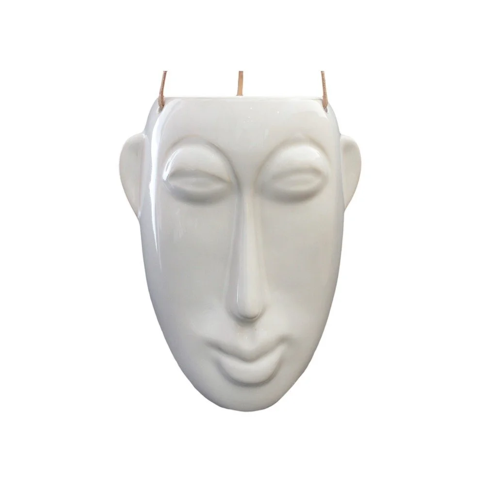 Bílý závěsný květináč PT LIVING Mask, výška 22,3 cm v:1335770