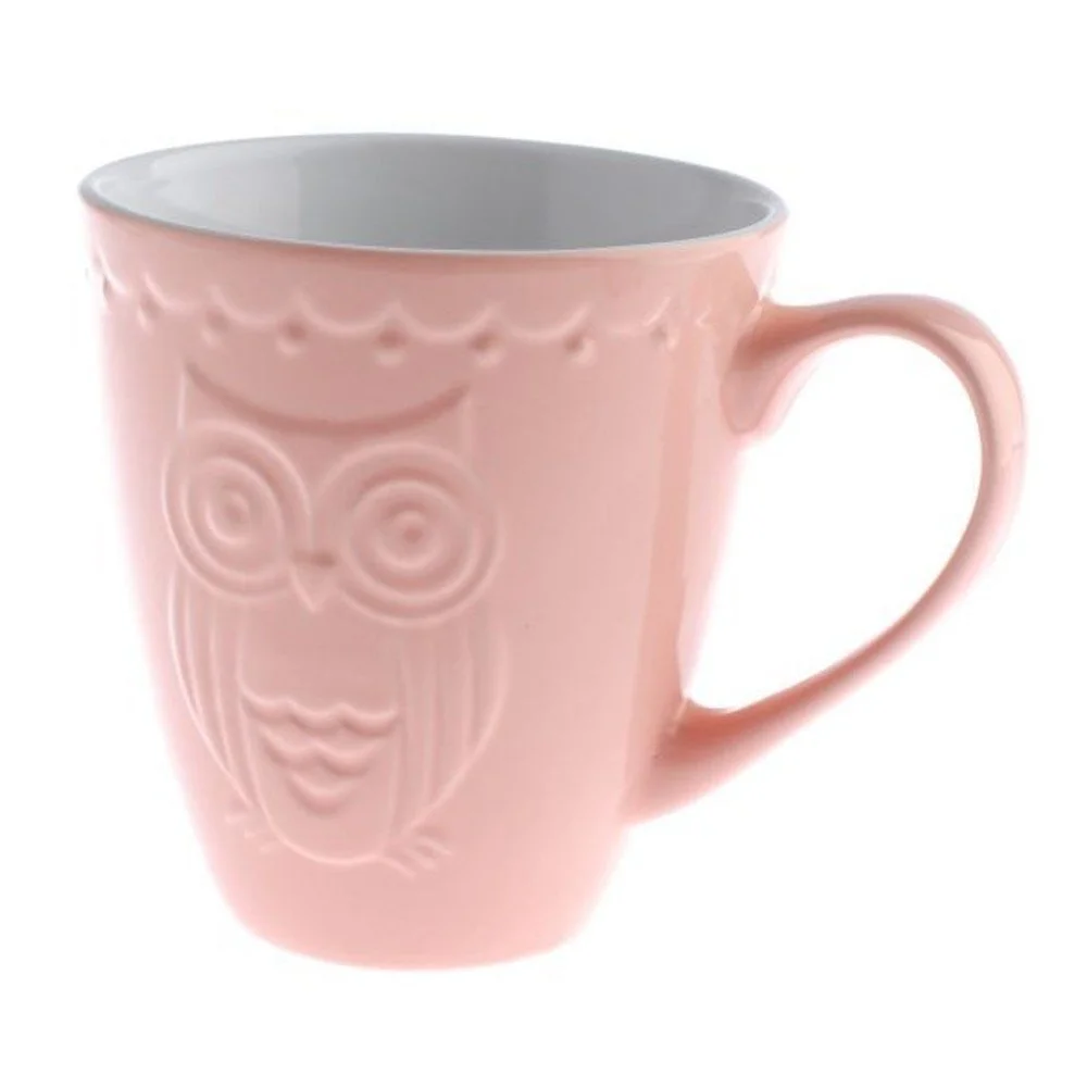 Růžový keramický hrnek Dakls Owl, 530 ml v:1224352