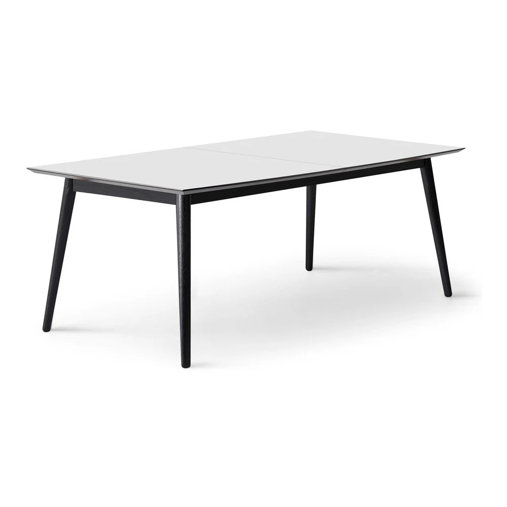 Bílo-černý rozkládací jídelní stůl s bílou deskou 100x210 cm Meza – Hammel Furniture v:1683594