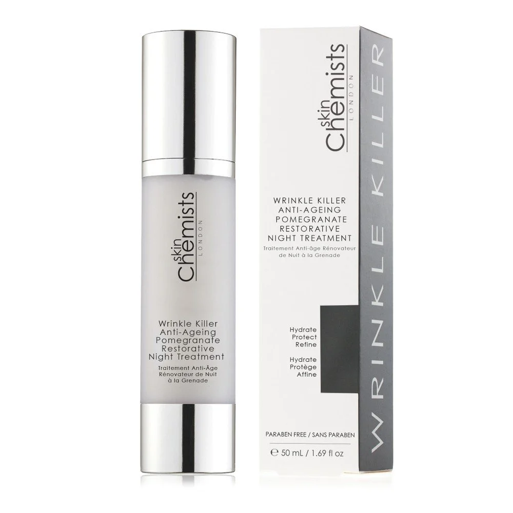 Obnovující noční kůra proti vráskám s vůní granátového jablka Skin Chemists Wrinkle Killer, 50 ml v:871288