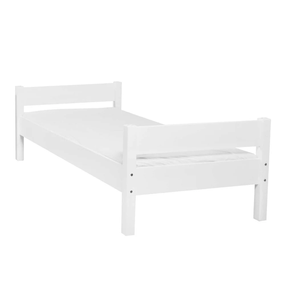 Bílá dětská jednolůžková postel z masivního bukového dřeva Mobi furniture Mia, 200 x 90 cm v:992198