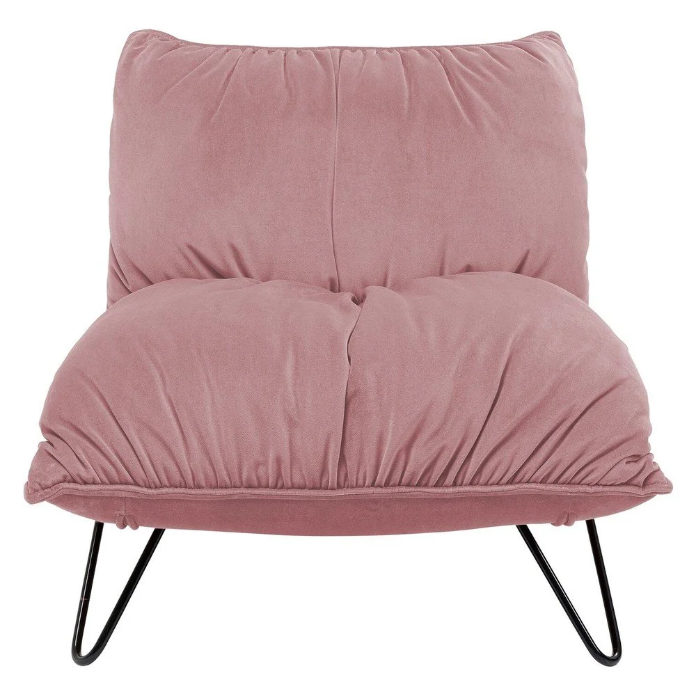 Růžové sametové křeslo Port Pino – Kare Design v:1570910
