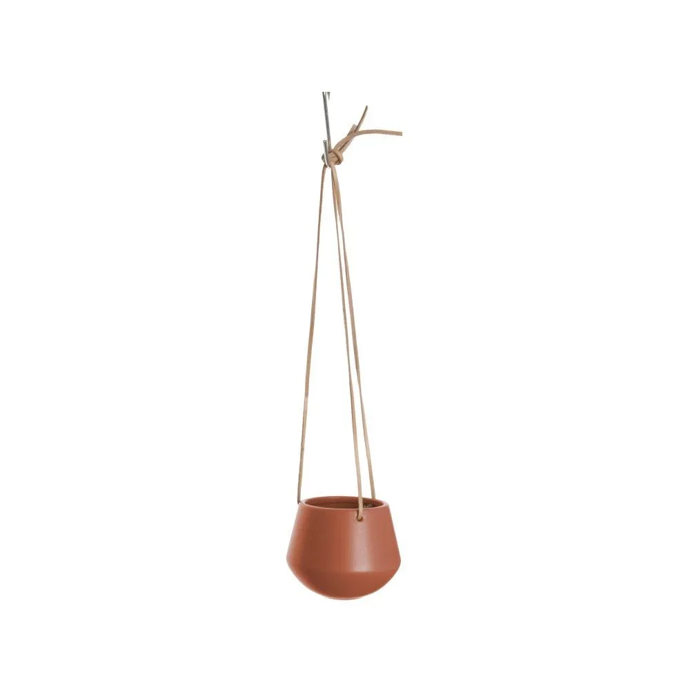 Matně hnědý závěsný keramický květináč PT LIVING Skittle, výška 9,5 cm v:1246724