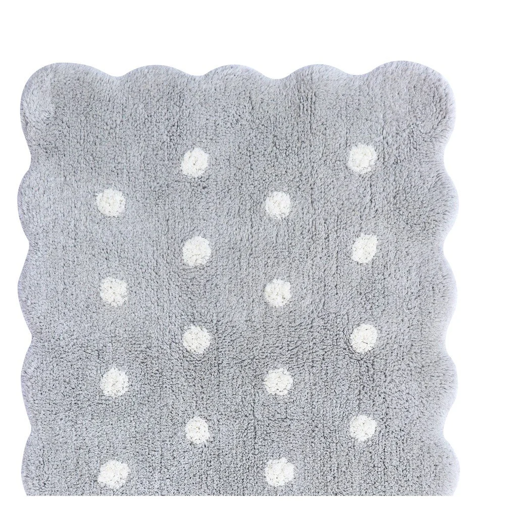 Šedý pratelný ručně tkaný bavlněný dětský koberec 70x100 cm Mini Biscuit Pearl Grey – Lorena Canals v:1715038