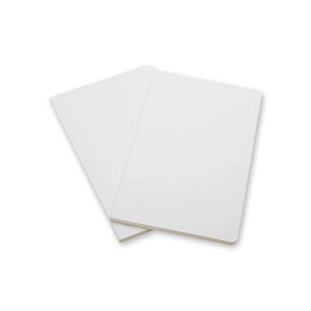 Extra velký bílý zápisník Moleskine Volant, bez linek v:691500