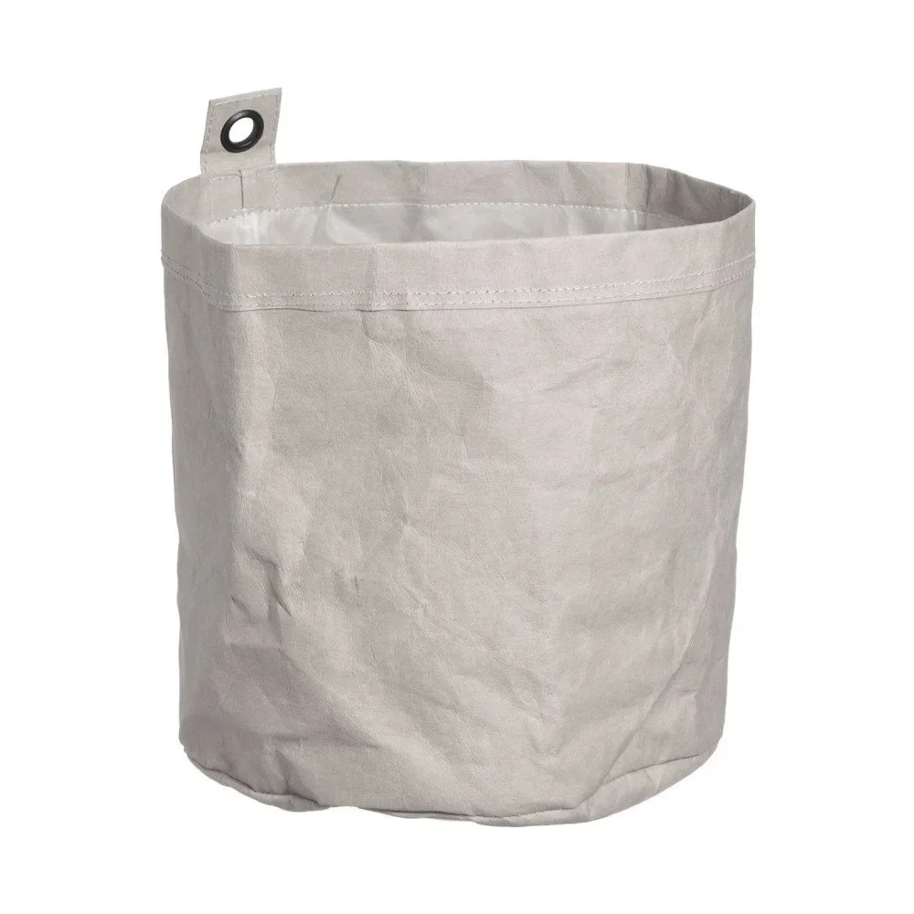 Šedý úložný koš na prádlo z omyvatelného papíru Furniteam Home, ⌀ 23 cm v:1254730