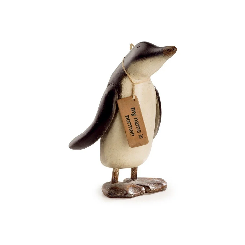 Dekorace z teakového dřeva Moycor Norman Penguin, výška 27 cm v:1249322