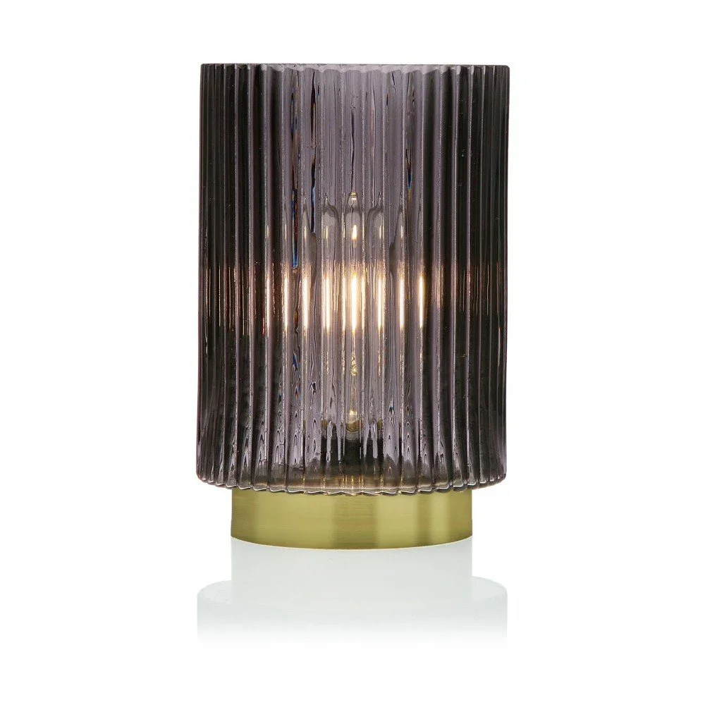 Šedá skleněná olejová LED lampa Versa Relax, ⌀ 15 cm v:1244464