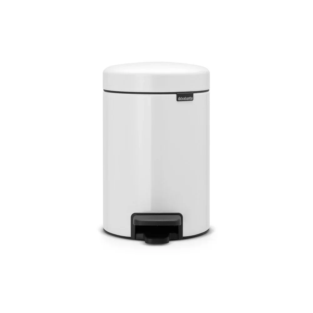 Bílý pedálový odpadkový koš Brabantia Newicon, 3 l v:1005714