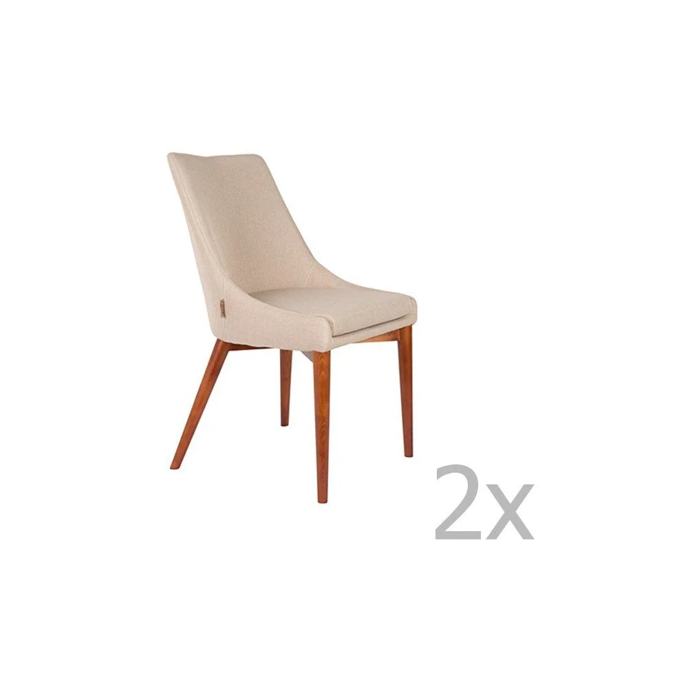 Sada 2 khaki zelených židlí Dutchbone Juju v:966632