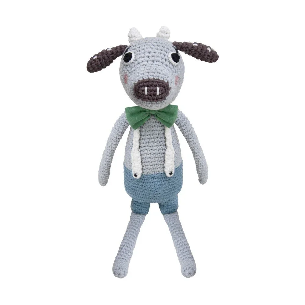 Pletená dětská hračka Sebra Crochet Animal Cow Carl v:948674