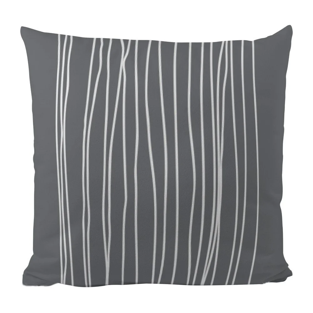 Polštář Black Shake White Stripes in Grey, 50 x 50 cm v:699256