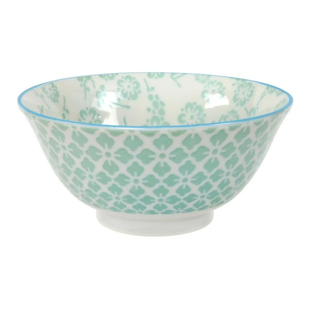 Zelená porcelánová miska Tokyo Design Studio Flowers, ⌀ 15 cm v:788626