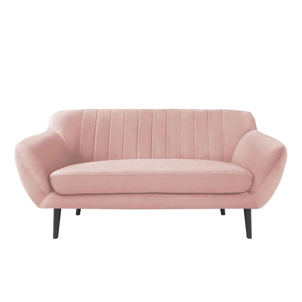 Světle růžová pohovka pro dva Mazzini Sofas Toscane, černé nohy v:811180