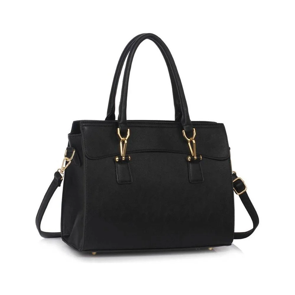 Černá kabelka z eko kůže L&S Bags Paulina v:848552